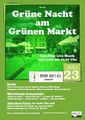 Plakat 1. Grüne Nacht auf dem Grünen Markt, Juli 2016