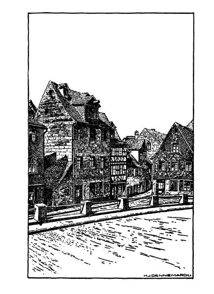 Datei:Dennemarck - Tuschezeichnung - Heiligenstraße.jpg