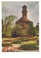 Gartenschau 1951, Auferstehungskirche im Frühlingskleid. Historische Postkarte