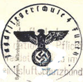 Stempel der "Jagdfliegerschule 4 Fürth" von 1940, die am <!--LINK'" 0:37--> stationiert war