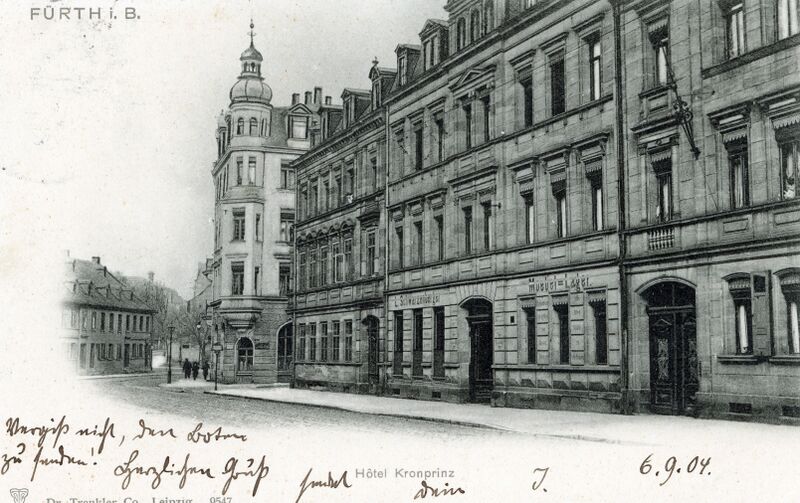 Datei:AK Hotel Kronprinz gel 6 Sept 1904.jpg