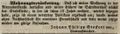 Zeitungsanzeige des Kompassmachers <!--LINK'" 0:37-->, August 1843