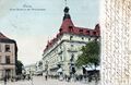 Blick in die ehem. Weinstraße, rechts im Bild das Hotel National, gel. 1900