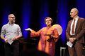 Claudia Floritz, Oliver Boberg und Ewald Arenz bei der Kulturpreisverleihung der Stadt Fürth, Nov. 2018