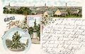 Gruß aus Fürth mit verschiedenen Motiven, gel. Sept 1898