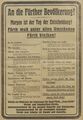 Aufruf des Vereins Treu Fürth in der Fränkischen Tagespost an die Fürther Bevölkerung in der Volksabstimmung gegen die Eingemeindung Fürths nach Nürnberg zu stimmen, 21. Januar 1922