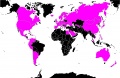 Trolli-Vertrieb und Verkauf - Weltweit in 72 Ländern. Karte: Wikipedia