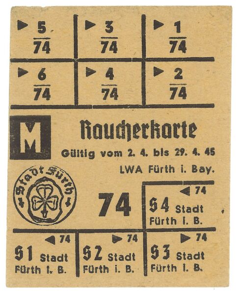 Datei:Raucherkarte Fürth 1945.jpg