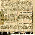 Zeitungsbericht über die Eröffnung des Kindergarten in Stadeln am 15. März 1941
