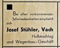 Werbeanzeige in einer Festschrift der kath. Gemeinde, 1927