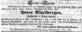 Todesanzeige Peter Nitzelberger, Poppenreuther Wirth, Dezember 1857 <span class="smw-highlighter" data-type="8" data-state="inline" data-title="Hinweis" title="Erstellungsdatum: Dezember 1857Lizenz: noc-nc-1.0"><span class="smwtticon note"></span><span class="smwttcontent">Erstellungsdatum: Dezember <!--LINK'" 0:6--><br>Lizenz: noc-nc-1.0</span></span>