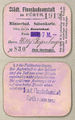 Saisonkarte Flussbad für Männer, 1912. Ausgestellt auf Willy Geyersberger, Städt. Oberassessor, wohnhaft Marienstr. 41