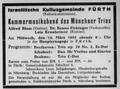 Kammermusikabend in der Hauptsynagoge, Nürnberg-Fürther Isr. Gemeindeblatt  1. März 1935