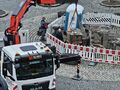 Vorbereitung Reparatur Brunnen Löwenplatz März 2025