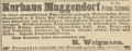 Anzeige vom Kurhaus Muggendorf, 1905
