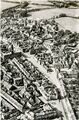 Luftaufnahme über der Innenstadt entlang der Königstraße, ca. 1935