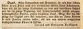 Zeitunganzeige von <a class="mw-selflink selflink">Julius Volkhart</a>, Juni 1841