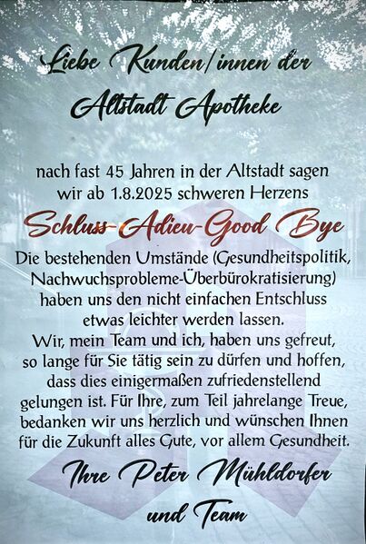 Datei:2025 07 31 Altstadt Apotheke Schließung.jpg