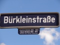 Straßenschild Bürkleinstraße mit Erläuterung