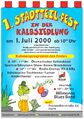 Plakat zum Stadtteilfest Kalbsiedlung 2000