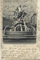 Alte Ansichtskarte vom Centaurenbrunnen, Stahlstich von Franz Rorich, gel. 1904
