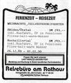 Werbung vom Reisebüro am Rathaus in der Schülerzeitung <!--LINK'" 0:70--> Nr. 1 1989