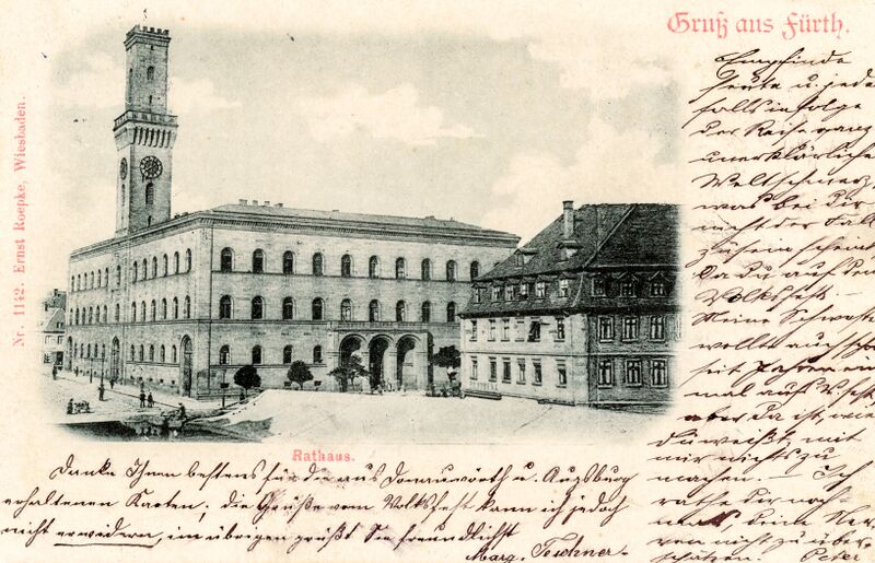 Datei:AK Rathaus gel 1899.jpg