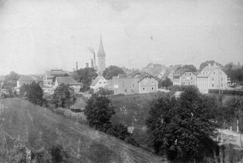 Datei:Burgfarrnbach Blick nach Westen ca 1930.jpg