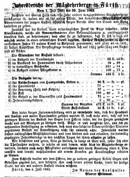 Datei:Fürther Tagblatt 08.07.1862 Mägdeherberge.jpg