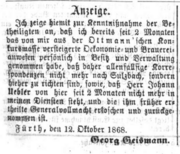 Fuerther Tagblatt 1868 Geismann Ottmann.png