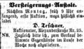 Zeitungsanzeige des Auktionators <!--LINK'" 0:9-->, September 1861