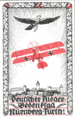 Ansichtskarte zum Dt. Flieger Gedenktag Nürnberg-Fürth von 1924. Sinnbild der Adler mit gesprengten Ketten und neuen Flugzeug.