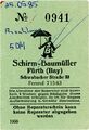 Reparaturschein für Schirm-Baumüller in der Schwabacher Straße 33, Mai 1985