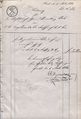 Rechnung für die Gemeinde Vach von der Fa. J. W. Engelhardt & Co., gestempelt mit "Drey Kreuzer", 1864