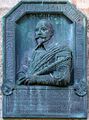 Gedenktafel für Gustav Adolf an der Außenfassade von St. Michael, Mai 2023