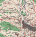 Ausschnitt aus der Topographischen Karte "Germany 1:100000 Nürnberg", 1951