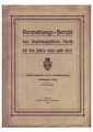 Verwaltungs-Bericht des Stadtmagistrats Fürth für die Jahre 1910 und 1911 - Titelblatt und Inhaltsverzeichnis