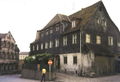 Zentral im Bild das "Brandenburger Gärtla", im Bild links Rednitzstr. 22, dazwischen im Hintergrund die Foerstermühle