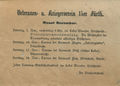 Veranstaltungen des Veteranen- und Kriegerverein 15er Fürth im November 1918