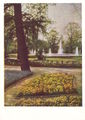 Gartenschau 1951, Frühlingsduft bei den Wasserspielen. Historische Postkarte