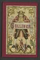Einband des Buches: "Gulliver. Die Reisen Gullivers im Lande der Zwerge und Riesen. Für die Jugend bearbeitet von J. Grundmann. Mit vielen Illustrationen in Farbendruck", ca. 1895