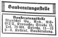 Kostenlose Bauberatung durch Arch. Gg. Wunschel, 1935