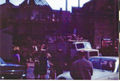 Abrissarbeiten am Lilienplatz im Rahmen der sog. Gänsbergsanierung, 1967. Abriss des Lotter’schen Anwesens (Gartenstr. 32 u. Wasserstr. 23)