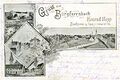 Ansichtskarte von Burgfarrnbach von der Bäckerei Konrad Hopp, gel. 1901
