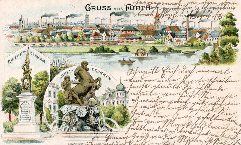 Datei:AK Gruß aus Fürth gel 5 Feb 1908.jpg