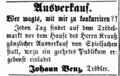 Trödel Ausverkauf, Fürther Tagblatt 19. Dezember 1862