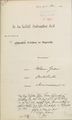 Protokoll vom 5. November 1905 des Bürgeraufnahmegesuchs von Johann Gran, geb. 1880 (S. 1)