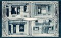 Ansichtskarte mit Filialen des Konsum-Spar-Verein Fürth und Umgebung, gel. 1908