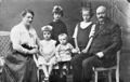 Familie Mulini (v.l.n.r.): Mutter Babette, Marianna, Betty, Leopold, Anna, Vater Giorgio Mulini, ca. 1923