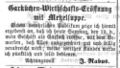 Anzeige J. Rabus, Fürther Tagblatt 19. Mai 1866